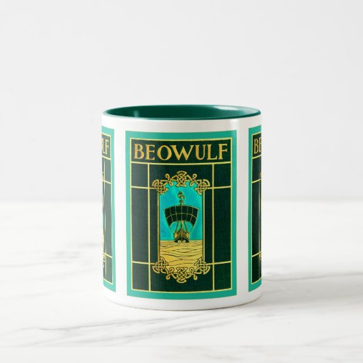Beowulf ~  Hoesje boekje Tweekleurige Koffiemok (Center)