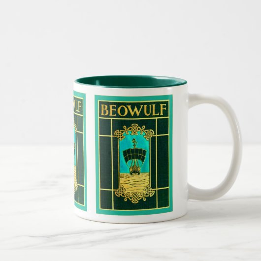 Beowulf ~  Hoesje boekje Tweekleurige Koffiemok (Rechts)