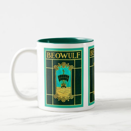 Beowulf ~  Hoesje boekje Tweekleurige Koffiemok (Links)