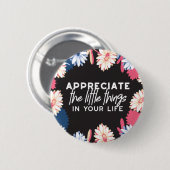 Bepaal de kleine citaten ronde button 5,7 cm (Voorkant /achterkant)