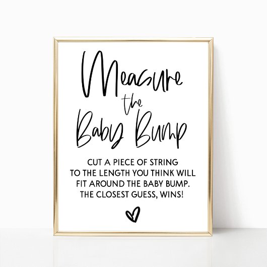 Bepaal het teken van het Spel van het Baby shower Poster