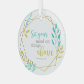 Bepaal je mening over dingen boven de Christelijke Glas Ornament (Voorkant links)