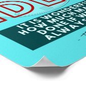 Bepaal nooit om 8.5x11 onactief te zijn poster (Hoek)