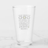 Bepaal wat God je heeft gegeven Aquino Quote Glas (Achterkant)