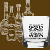 Bepaal wat God je heeft gegeven Aquino Quote Whisky Glas