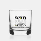 Bepaal wat God je heeft gegeven Aquino Quote Whisky Glas (Voorkant)