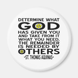 Bepaal Wat God Jou Gegeven Heeft Aquinas Citaat Magneet