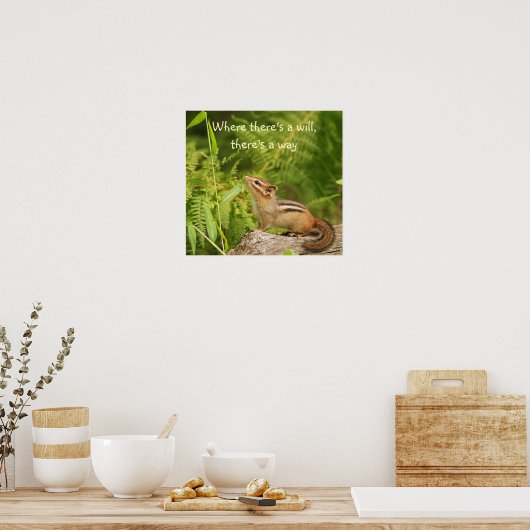 Bepaald Baby-chipmunkPoster Poster (Keuken)