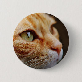 Bepaald gezichtsveld van een gemberkat ronde button 5,7 cm