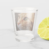 Bepaald gezichtsveld van een gemberkat shot glas (Achterkant)