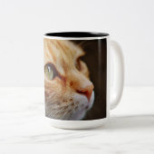 Bepaald gezichtsveld van een gemberkat tweekleurige koffiemok (Voorkant rechts)