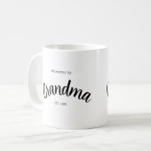 Bepaald tot oma ingesteld jaar wit koffiemok (Voorkant links)