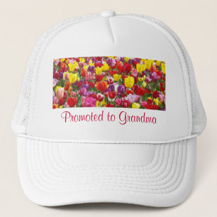 Bepaald tot oma sporthoeden Tulp Bloemen Trucker Pet