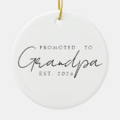 Bepaald tot Opa Vakantie Aandenken Script Ontwerp Keramisch Ornament (Voorkant)