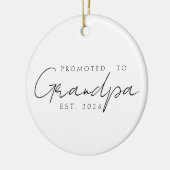 Bepaald tot Opa Vakantie Aandenken Script Ontwerp Keramisch Ornament (Links)