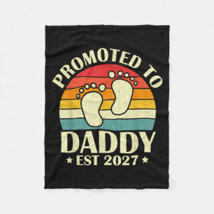 Bepaald tot papa Est 2027 Nieuwe papa baby Fleece Deken