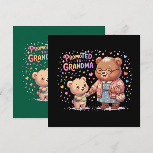Bepaald tot schattige beren-oma's feestdagenkaart (Voorkant / Achterkant)
