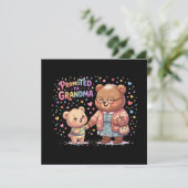 Bepaald tot schattige beren-oma's feestdagenkaart (Staand voorkant)