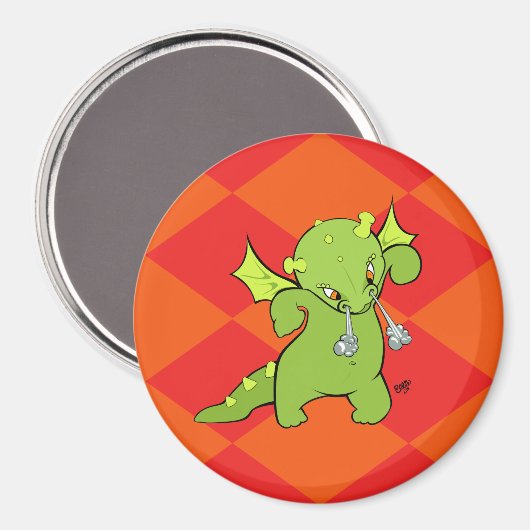 Bepaalde dragon Magnet (Voorkant / Achterkant)