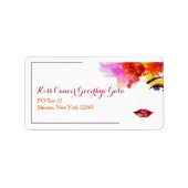 Bepaalde glans retour adreslabels wit etiket (Voorkant)