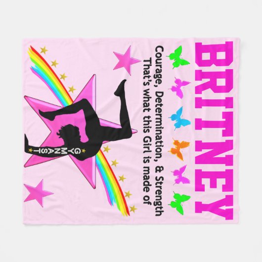 BEPAALDE GYMNAST GEPERSONALISEERDE FLEECE DEKEN (Voorkant (Horizontaal))