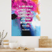 Bepaalde vrouwelijke prijsindieningen roze zwarte poster (Keuken)