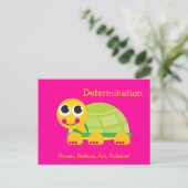 Bepaling Cute Turtle Post Card Briefkaart (Staand voorkant)