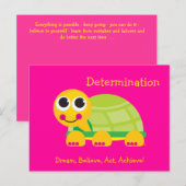 Bepaling Cute Turtle Post Card Briefkaart (Voorkant / Achterkant)