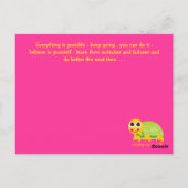 Bepaling Cute Turtle Post Card Briefkaart (Achterkant)
