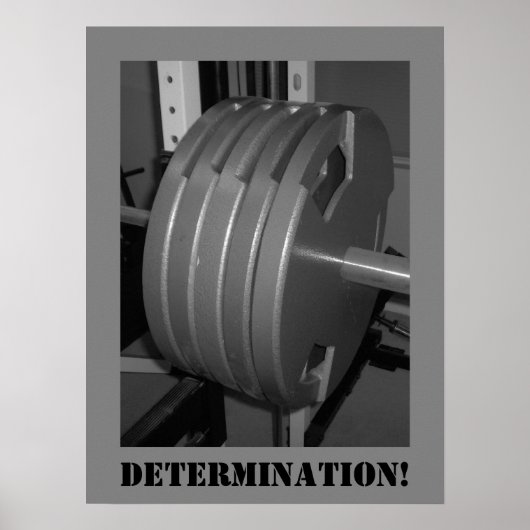 BEPALING! Gewichtsuitoefening Gym-Poster Poster (Voorkant)