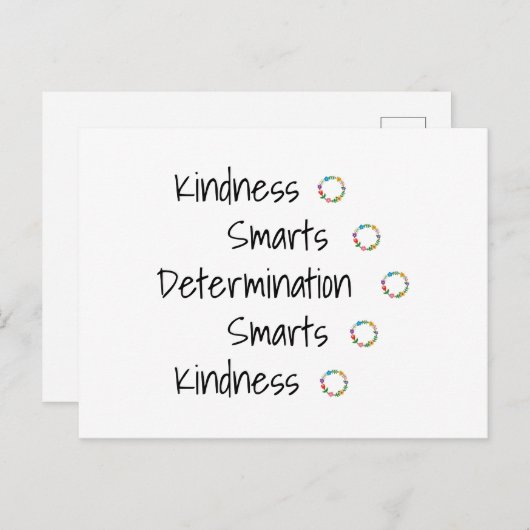 Bepaling, Smarts, Kindness Vector (© Mira) Briefkaart (Voorkant / Achterkant)