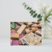 Bepaling van organische handgemaakte zepen briefkaart (Staand voorkant)