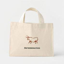 Bepaling van stieren bruin mini tote bag