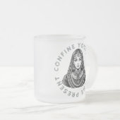 Beperk jezelf tot het cadeau matglas koffiemok (Voorkant rechts)