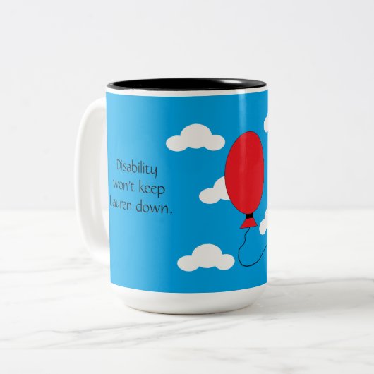 Beperking en vertrouwen: Blauw Tweekleurige Koffiemok (Voorkant links)