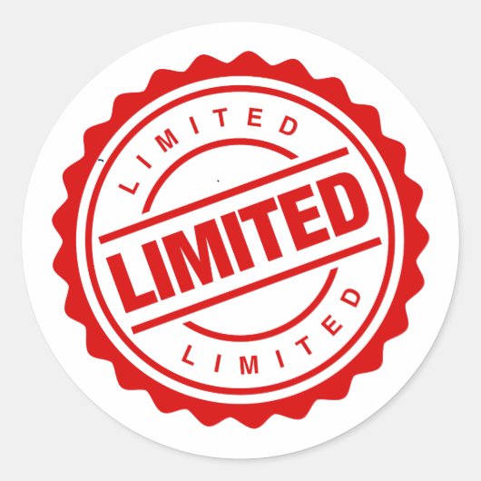 Beperkt aanbod ronde sticker (Voorkant)