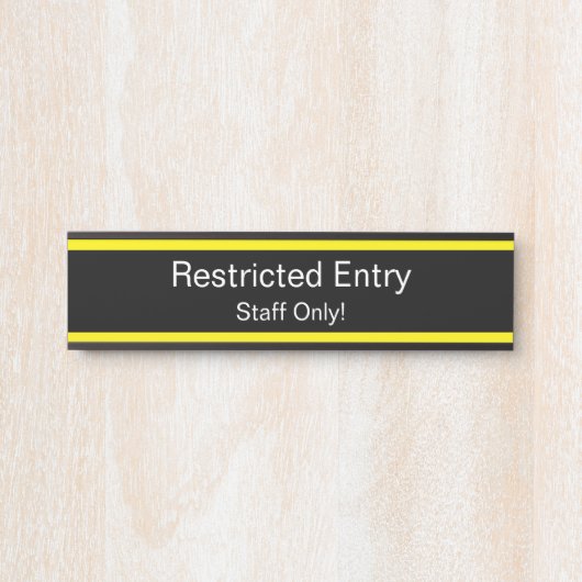 "Beperkt bericht" Deurbordje (Voorkant)