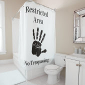 Beperkt gebied geen grappige offerte douchegordijn (In situ)