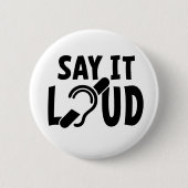 Beperkt, slechthorend. ronde button 5,7 cm (Voorkant)