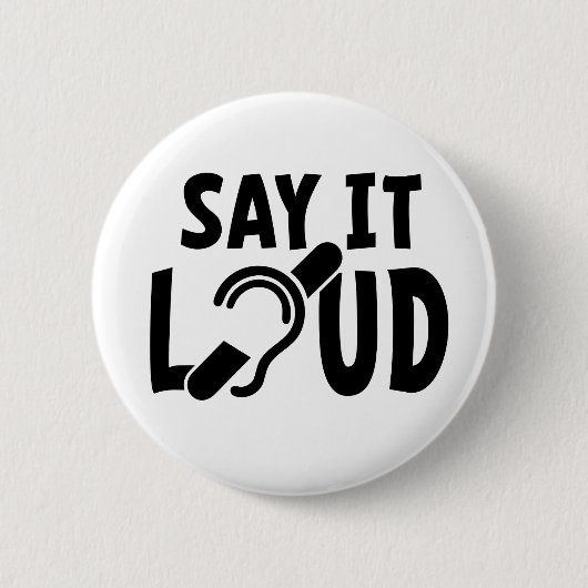 Beperkt, slechthorend. ronde button 5,7 cm (Voorkant)