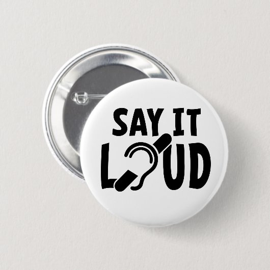 Beperkt, slechthorend. ronde button 5,7 cm (Voorkant /achterkant)