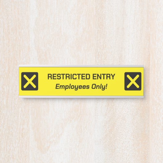 "BEPERKT TOEGANG"-teken Deurbordje (Voorkant)