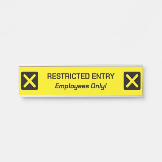 "BEPERKT TOEGANG"-teken Deurbordje (Voorkant)