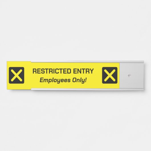 "BEPERKT TOEGANG"-teken Deurbordje (Voorkant)