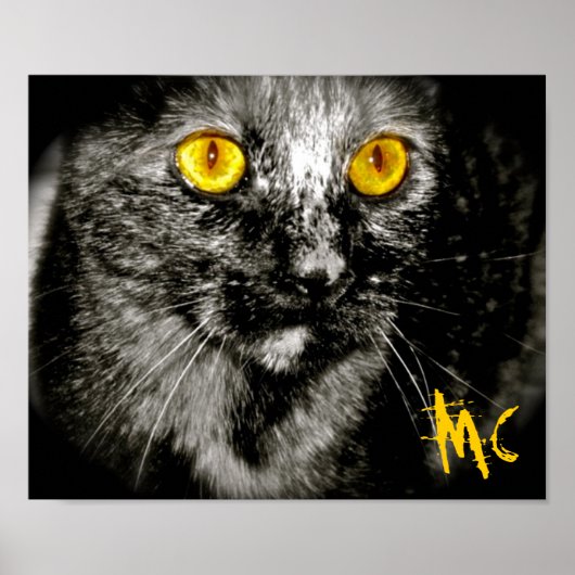 Beperkte afdruk van monokey Cat Canvas Poster (Voorkant)