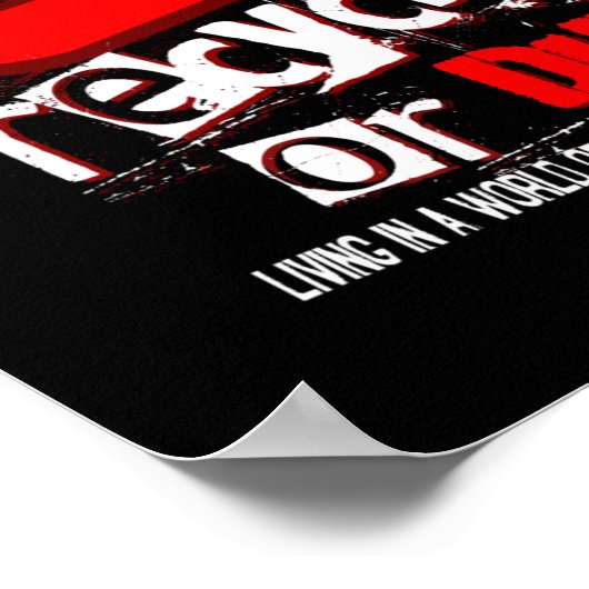 Beperkte bronnen Recyclen zwart Poster (Hoek)