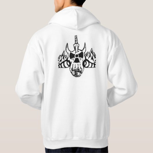 Beperkte Eartboarder Logo Skull Hoodie (Achterkant)