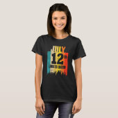 Beperkte editie 12 juli 12e dag maand 7 Retro T-shirt (Voorkant volledig)
