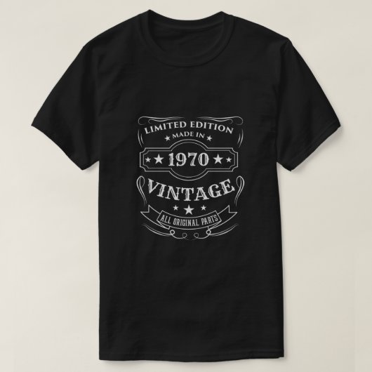 Beperkte editie gemaakt in 1970  Birthday Gift T-shirt (Design voorkant)
