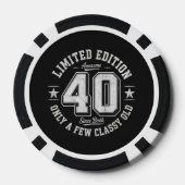 Beperkte Editie Geweldige 40e Verjaardag Poker Chips (Achterkant)